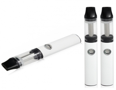 Rechargeable Flat Electronic Cigarette Kit 2pcs/set (White)