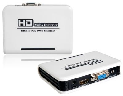 Computer PC Laptop HDMI to VGA HD Video Converter Adapter Box 1080P