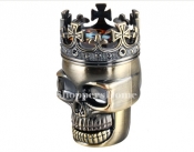 Skull Design Metal Tobacco Herb Spice Grinder (Bronze)